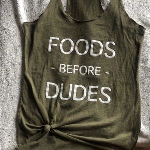 Foods Before Dudes Crossfit racerback tank